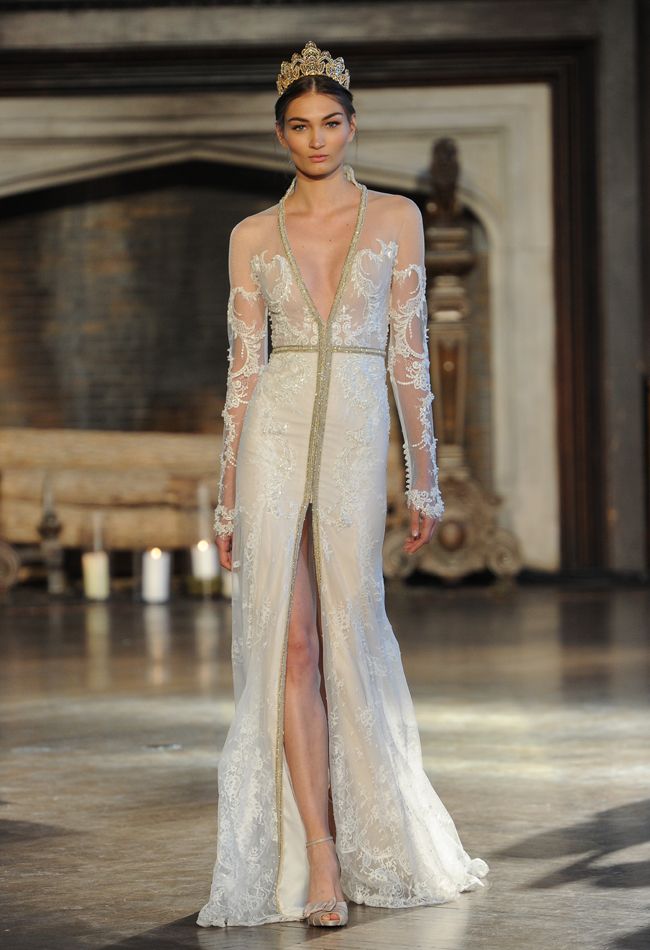 Screen Siren Slit Wedding Dress from Inbal Dror's Fall 2015 Bridal Collection