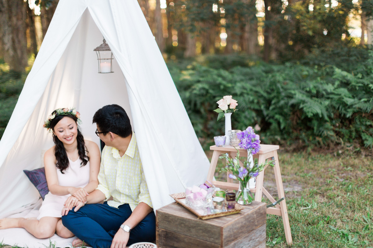 Gorgeous Glamping Setting for an Engagement Shoot by We Are Origami Photography