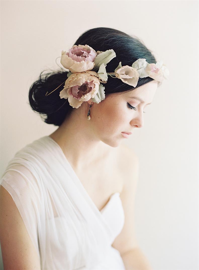 Silk Flower Crown from Erica Elizabeth Designs English Rose Collection