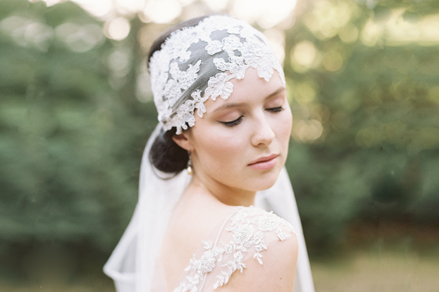 Bridal Veils & Headpieces from Erica Elizabeth Designs English Rose Collection