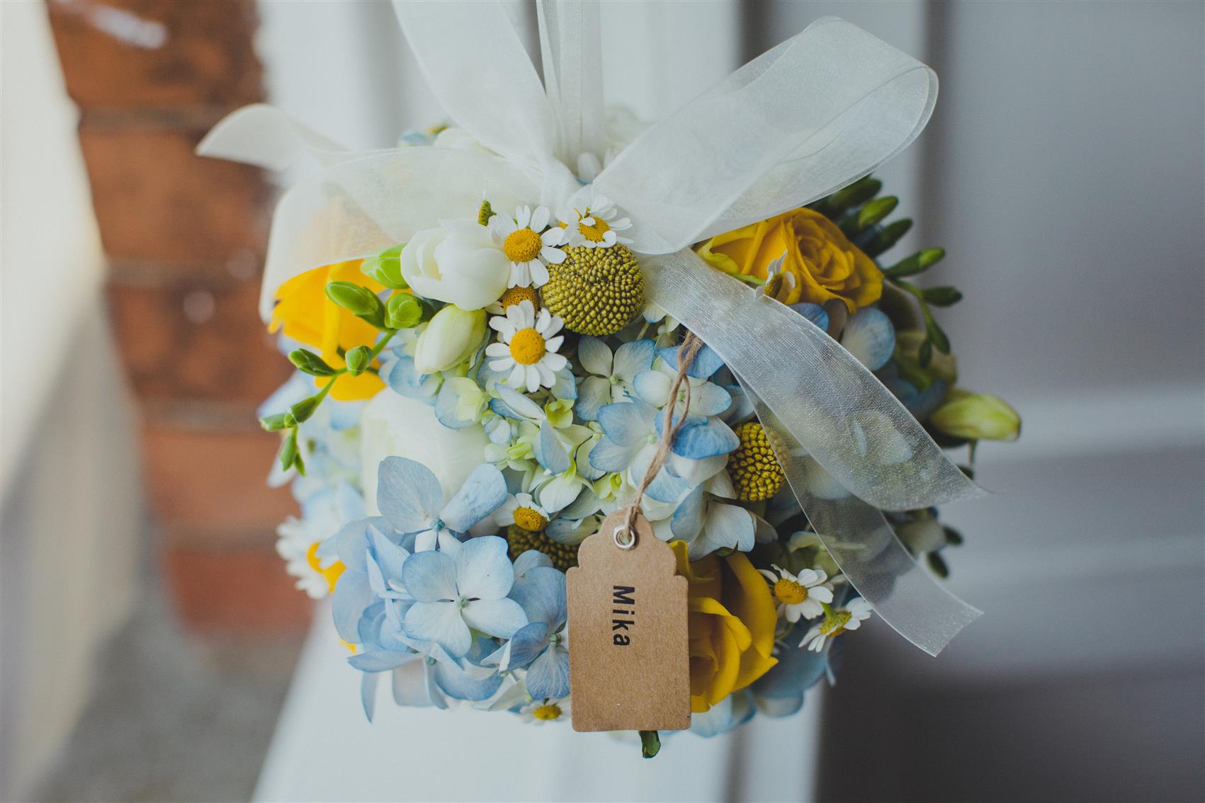 Pomander Bouquet - A Spring 1960s Inspired Wedding