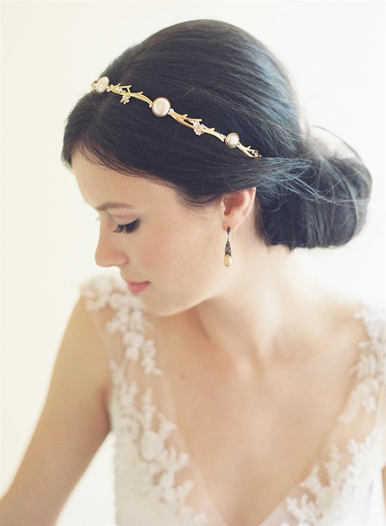 Bridal Headpiece from Erica Elizabeth Designs English Rose Collection