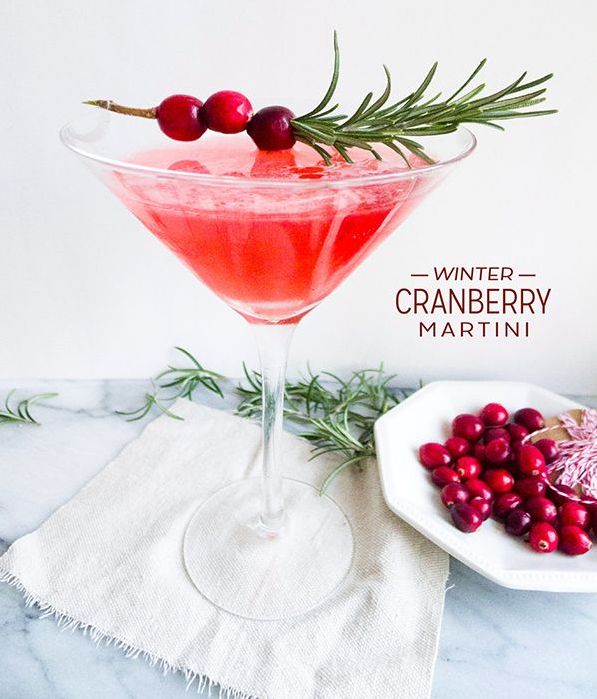 Christmas Wedding Cocktail - Winter Cranberry Martini