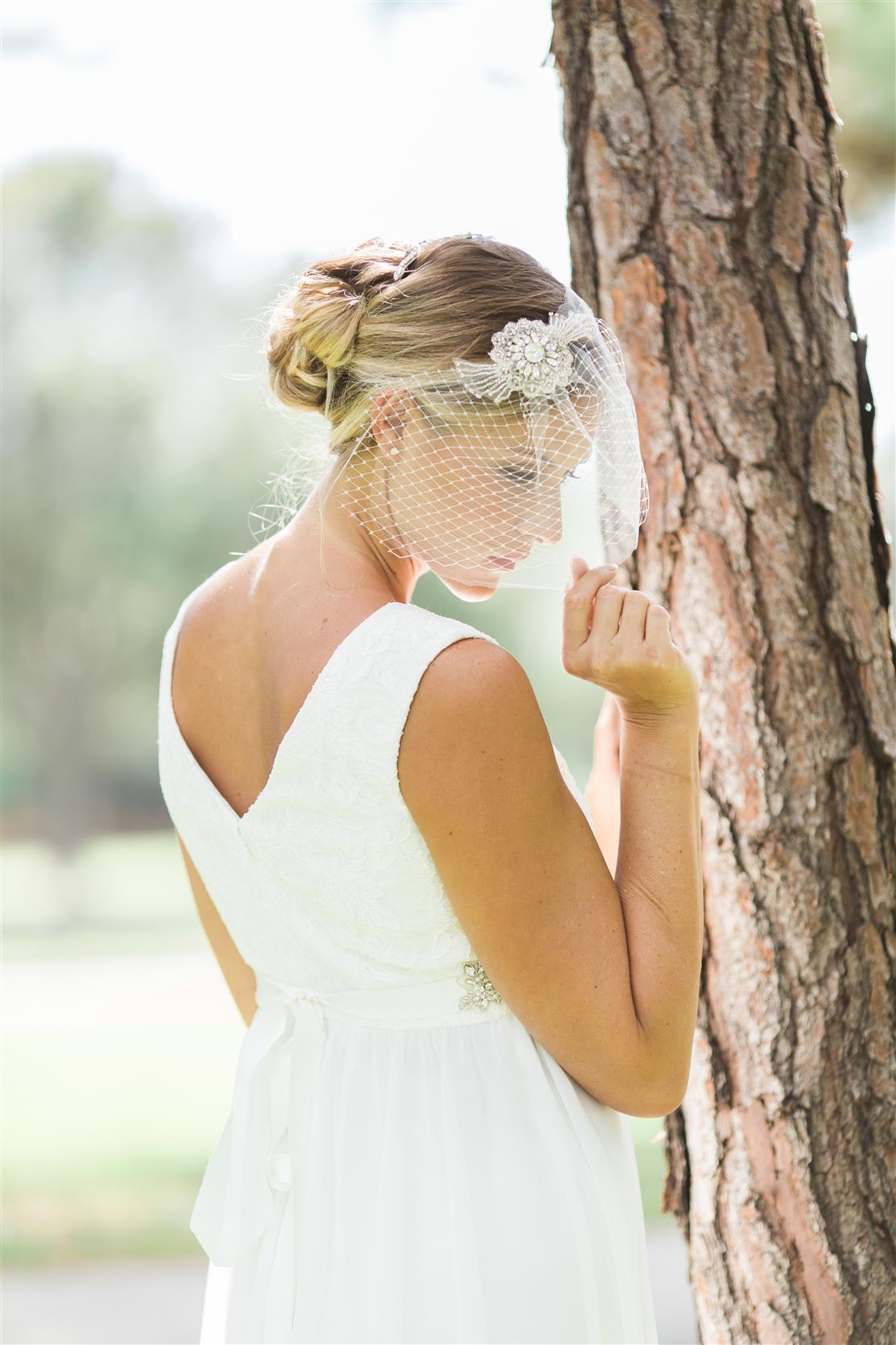 Maelle Bridal Veil Hair Accessory from Nestina Accessories 2015 Collection