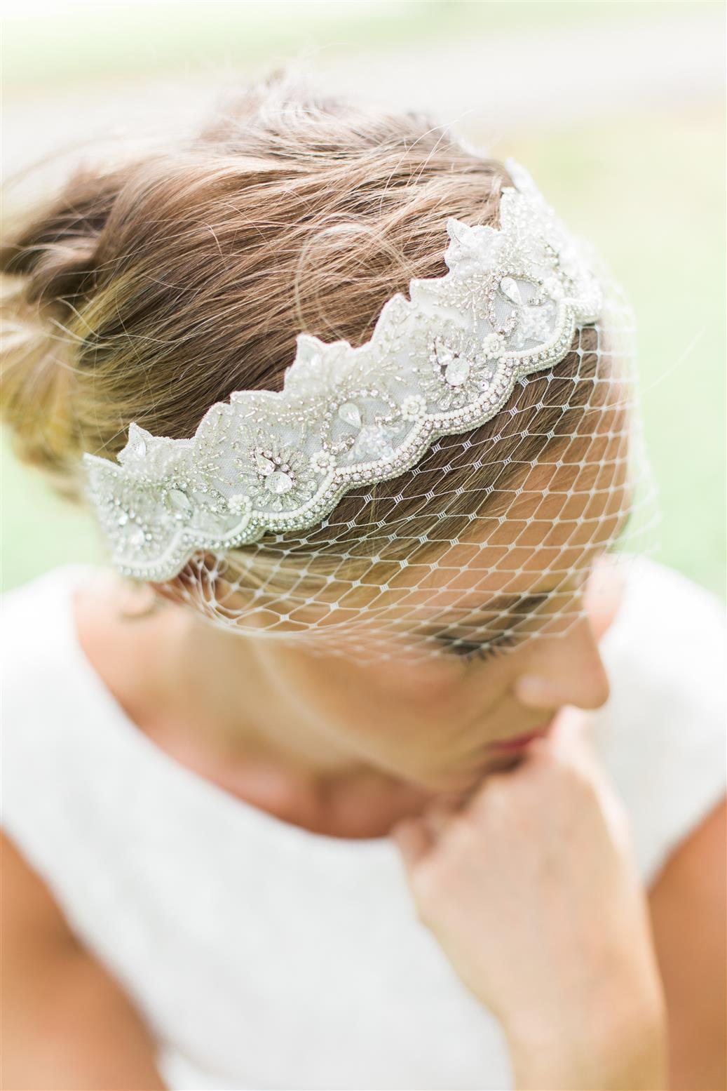 Fatou Bridal Veil Hair Accessory from Nestina Accessories 2015 Collection