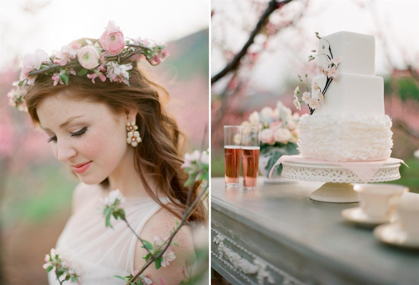 Beautiful Blossom-Filled Spring Wedding Ideas In An Orchard