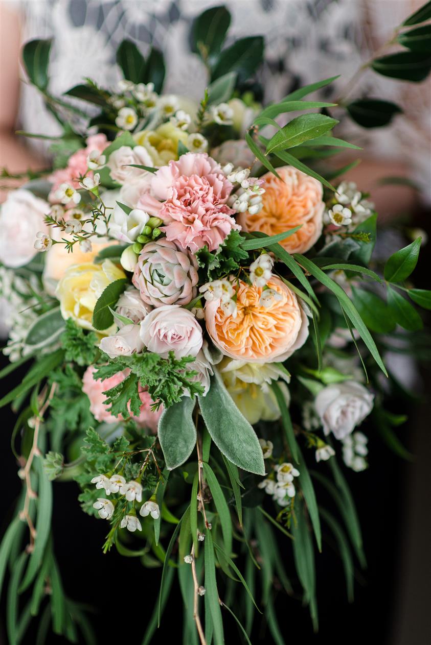 A Country Garden Inspired Wedding Bouquet