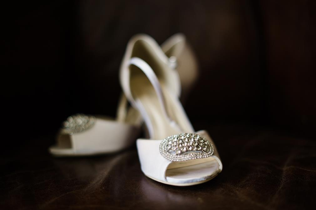 Bridal Shoes - A Stunning Summer Winery Wedding in White from Meredith Lord Photography