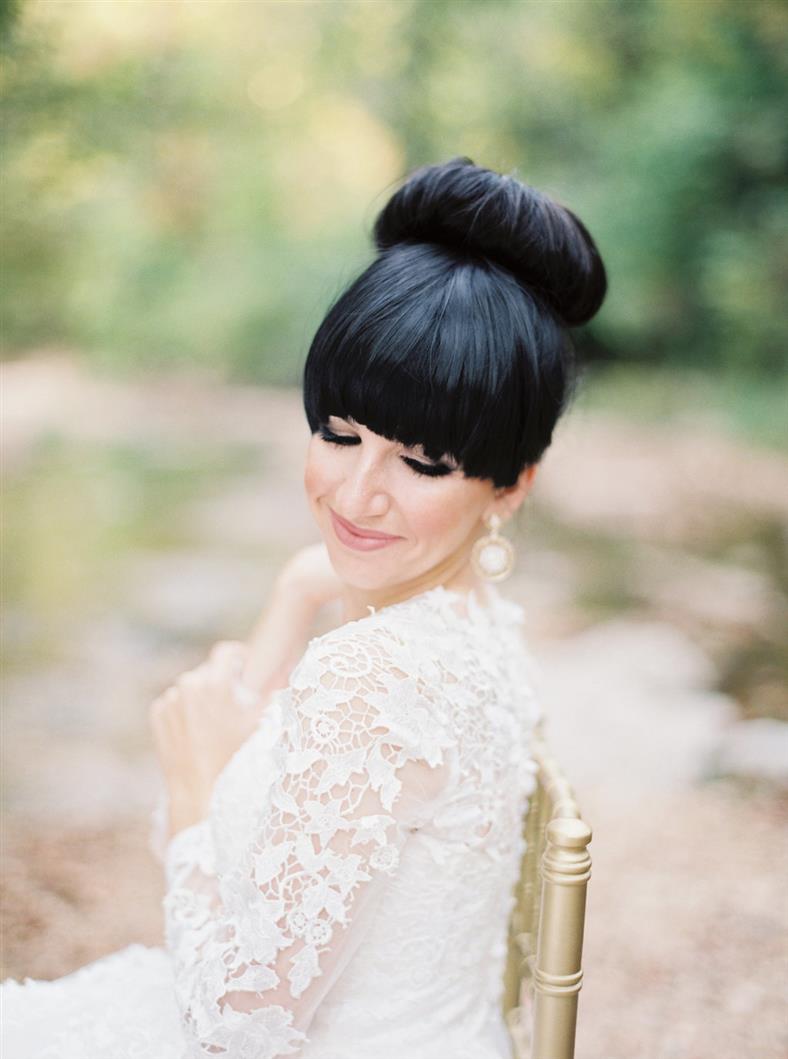 Beautiful Bridal Makeup - A Stylish Modern-Vintage Blush & Gold Wedding Inspiration Shoot