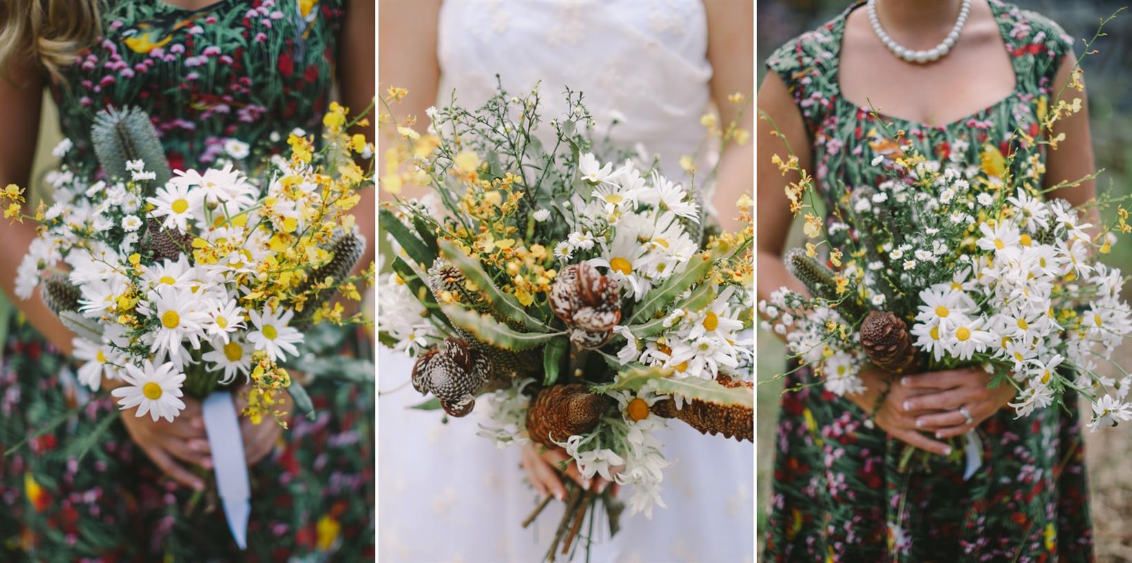 Rustic Bouquets - A 1950s Inspired Woodland Wedding