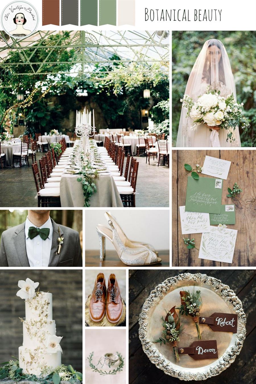 Botanical Beauty Wedding Inspiration Board