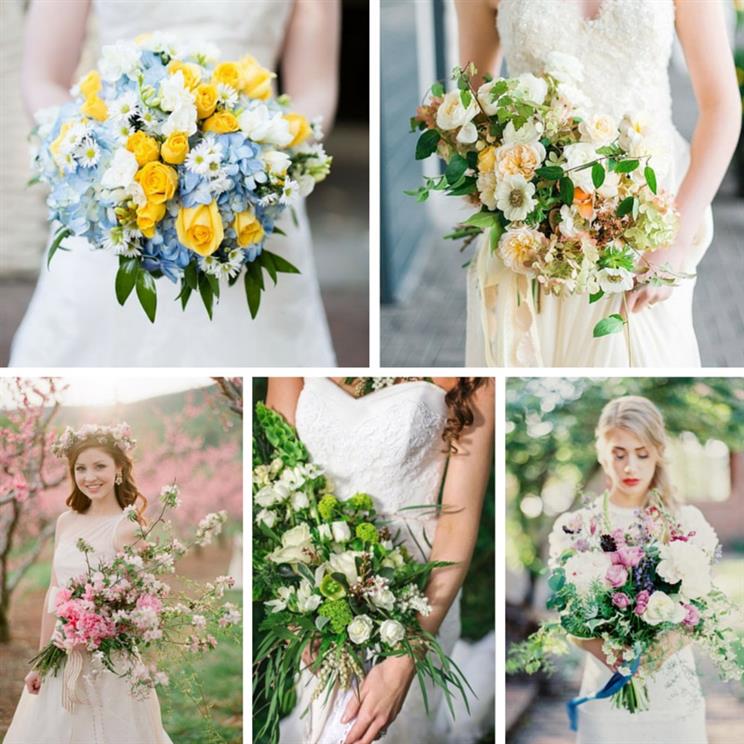 5 Lush Spring Bridal Bouquets 