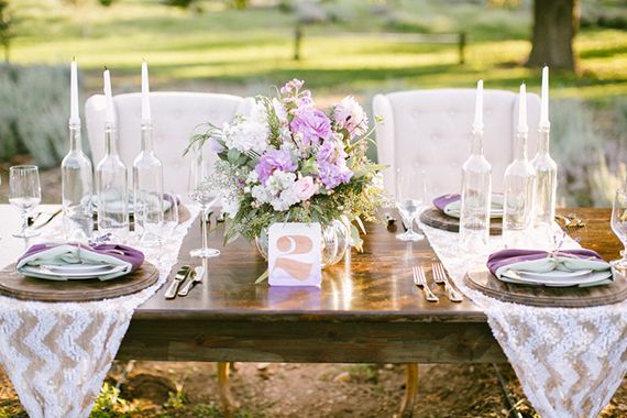 Stunning Spring Wedding Tablescape in Lavender