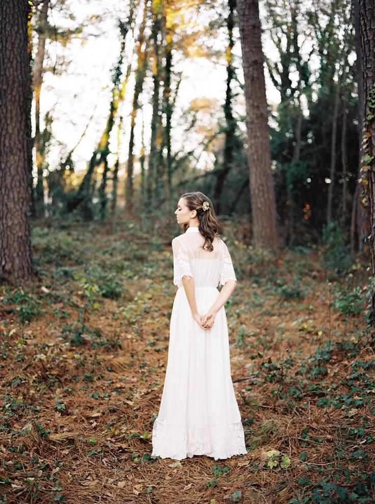 An Elegant Woodland Wedding Inspiration Shoot - Vintage Bride