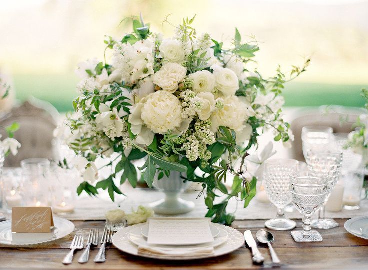 Stunning Spring Wedding Tablescape in Ivory & Silver