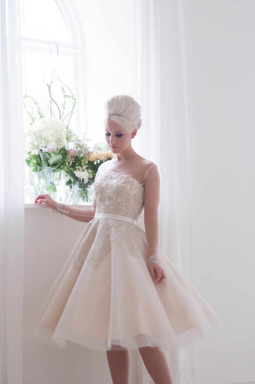 Violet - Tea Length Wedding Dress from House of Mooshki's 2016 Bridal Collection