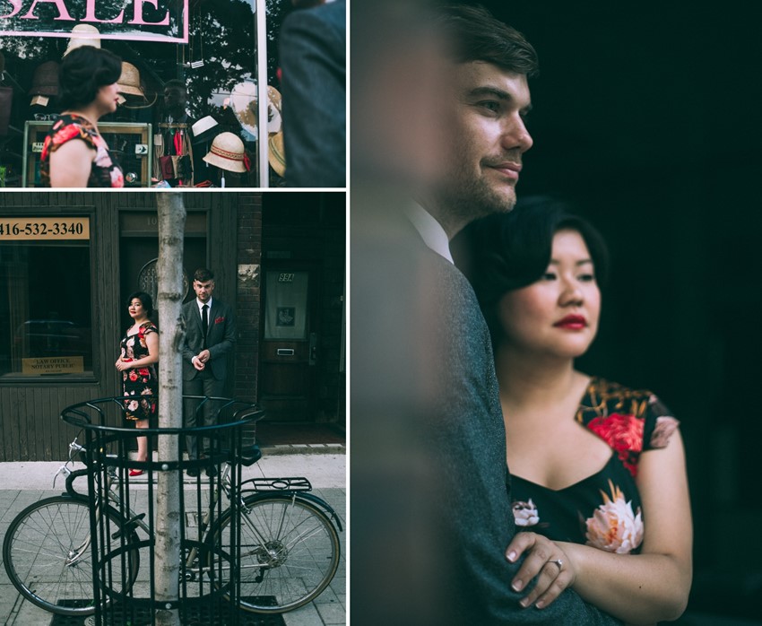 A Cinematic and Stylish Vintage Engagement Shoot