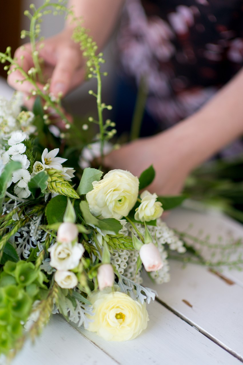 Wedding Bouquet Recipe ~ A Stunning Sheath Bouquet of Country Garden Blooms
