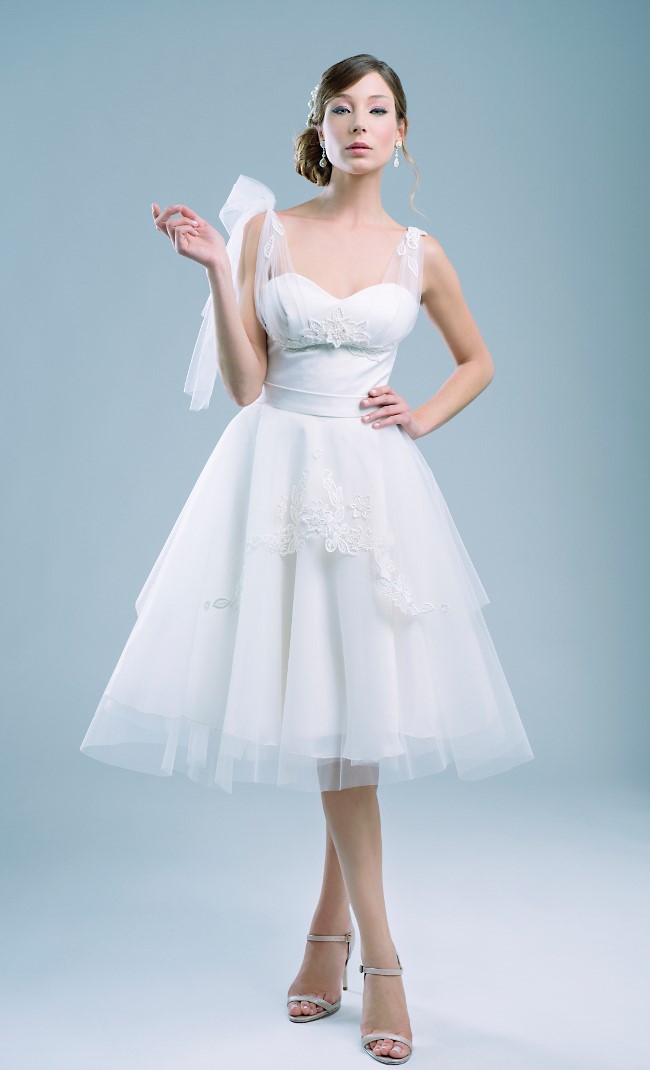 The Beautiful 2016 Bridal Collection from Petite Lumiere - Amabile Tea Length Wedding Dress