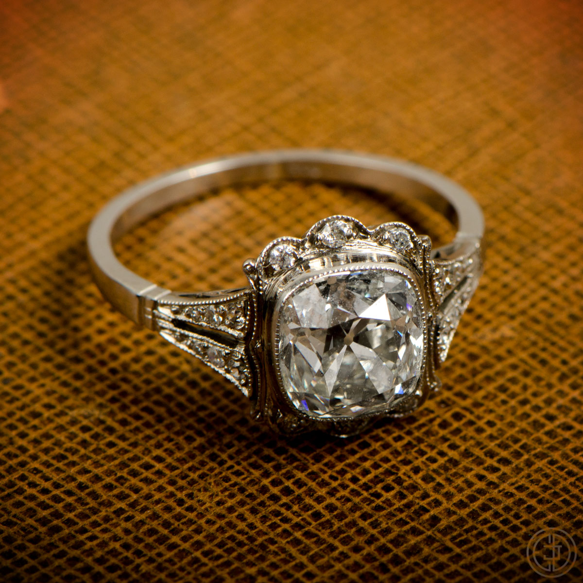 Cushion Cut Diamond Engagement Ring from Estate Diamond Jewelry