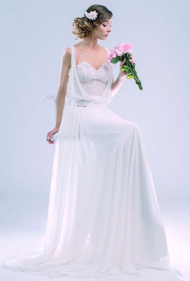 The Music Room - The Beautiful 2016 Bridal Collection from Petite Lumiere - Volante 2 piece Wedding Dress