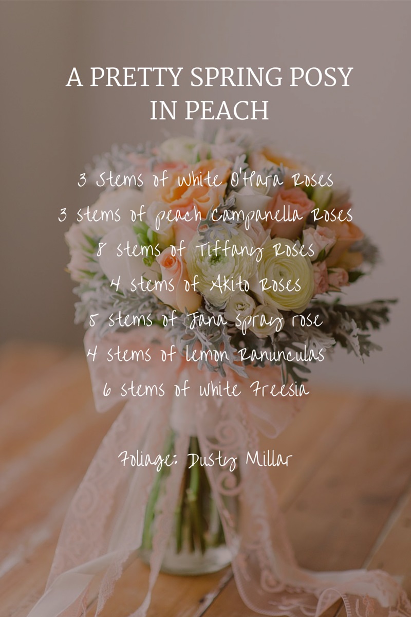 A Pretty Spring Posy of Roses Bouquet Recipe