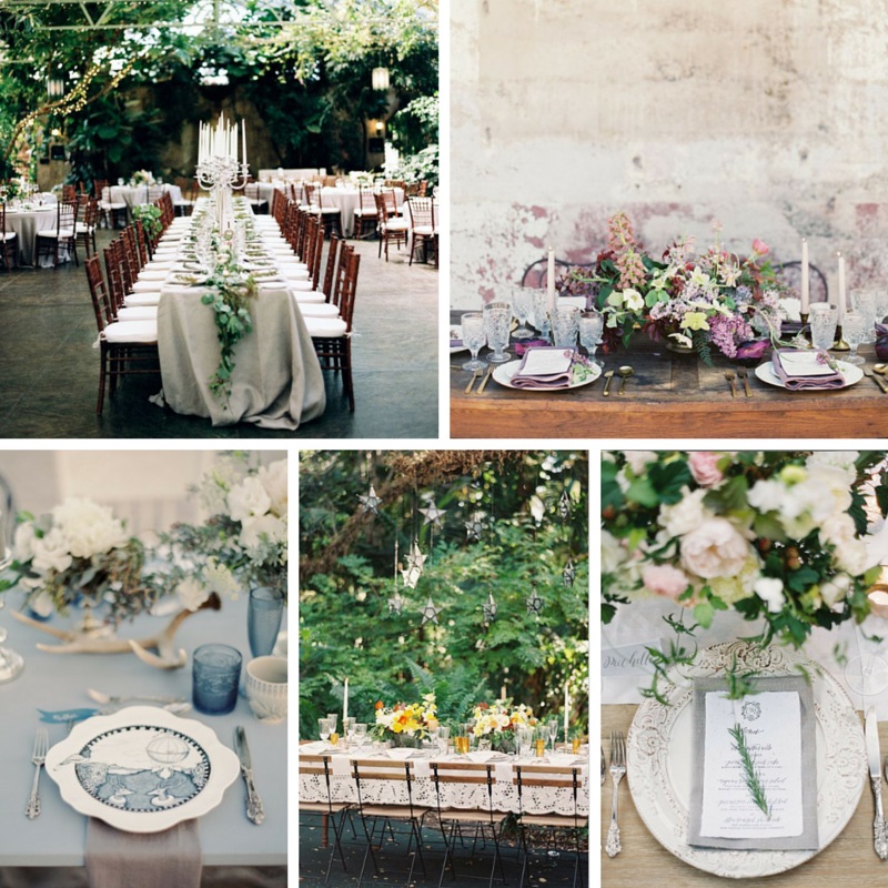 Summer Wedding Tablescapes and Placesettings