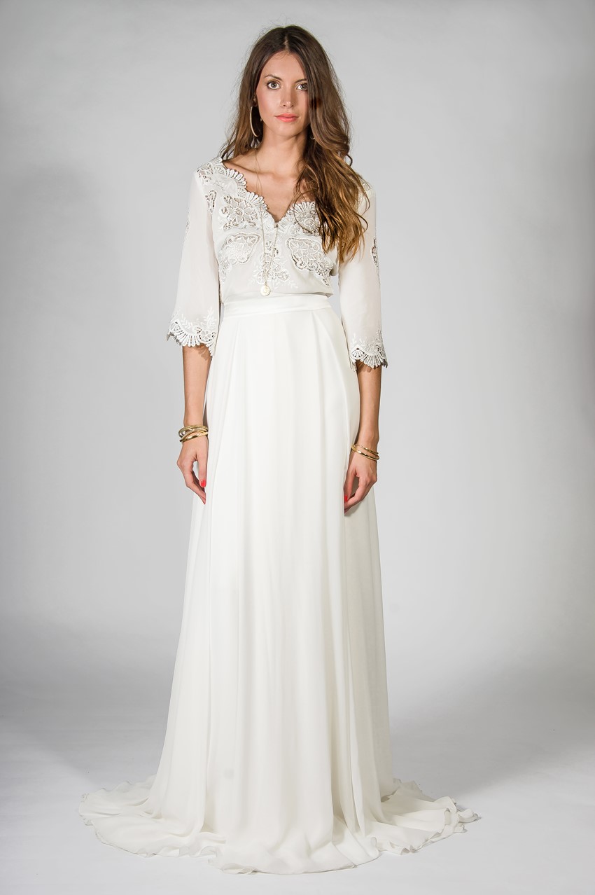 Joni Wedding Dress with Scarlett Skirt from Belle & Bunty's Boho 'A Piece of My Heart' 2016 Bridal Collection