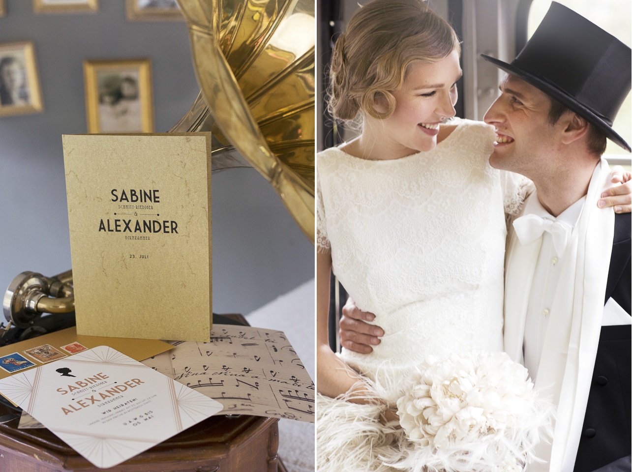 Opulent 1930s Wedding Inspiration in Ivory & Gold
