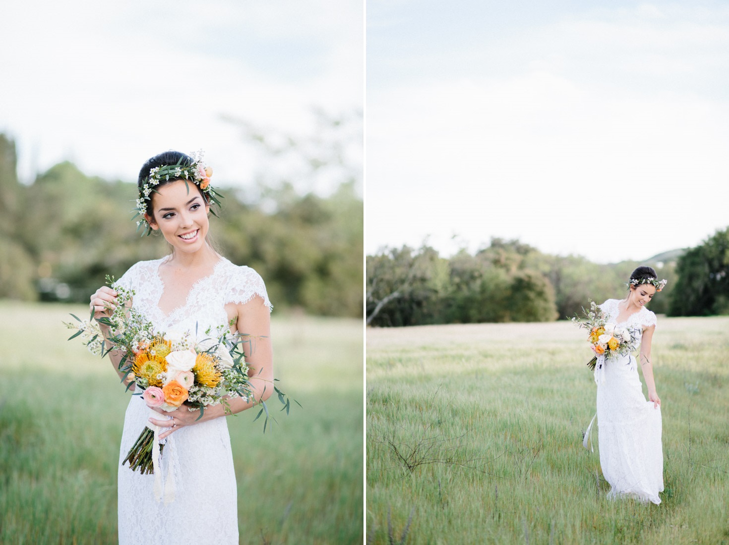 Lace Wedding Dress - "Fields of Love" Summer Wedding Inspiration