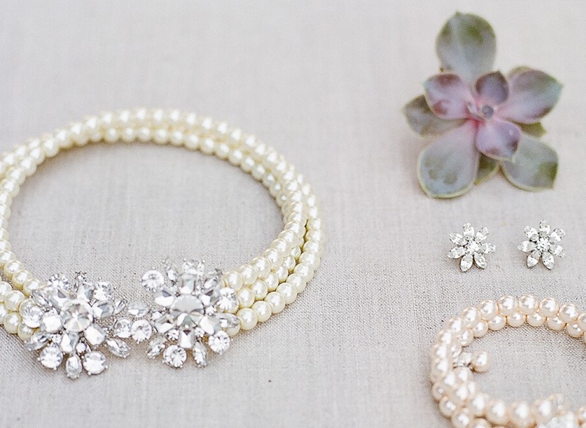Pearl Bridal jewelry - Sweet 1950s Inspired Wedding Ideas in Lavender & Green