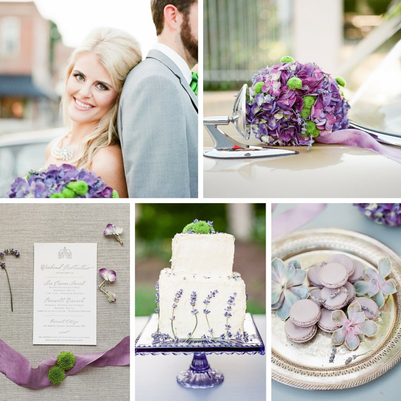 Sweet 1950s Inspired Wedding Ideas in Lavender & Green by Wendy Cooper Photography