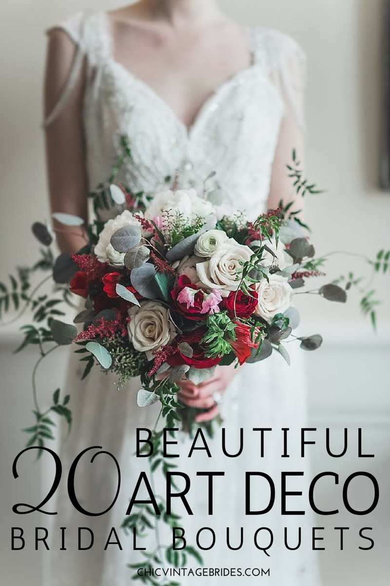 20 Bridal Bouquets for an Art Deco Loving Bride