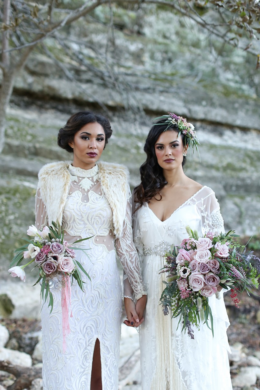 Romantic Wedding Inspiration with a Vintage Boho Wedding Dress