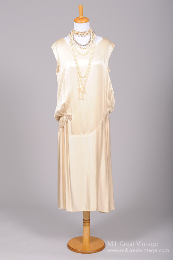 1920s Drop Waisted Vintage Art Deco Wedding Dress