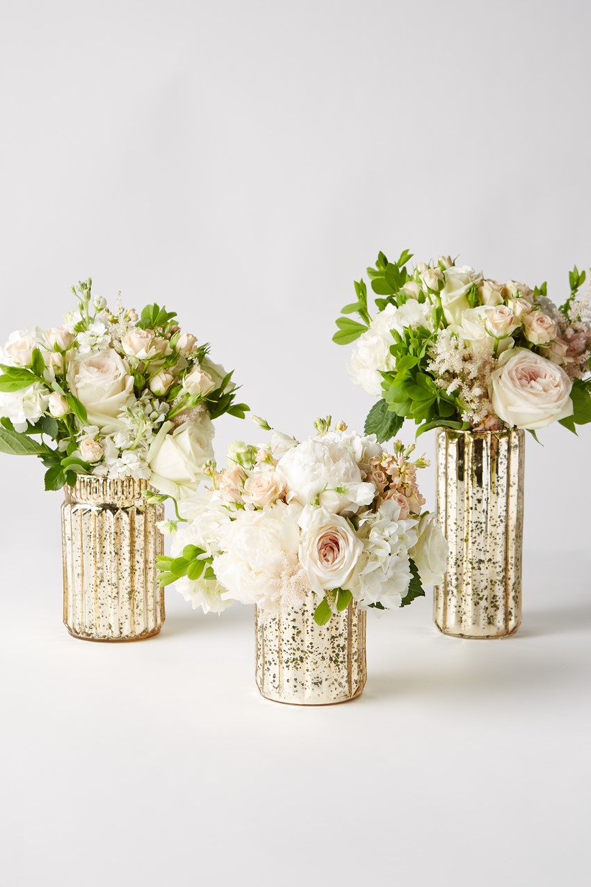 Fluted Mercury Centrepieces from BHLDN Fall 2015 Collection ‘Twice Enchanted’