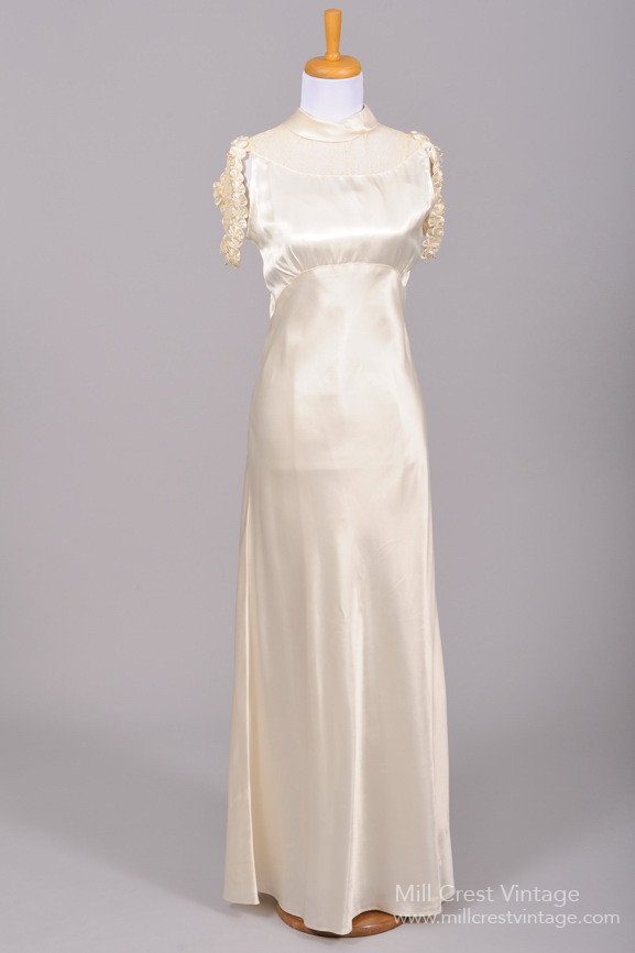Bias Cut Vintage Art Deco Wedding Dress