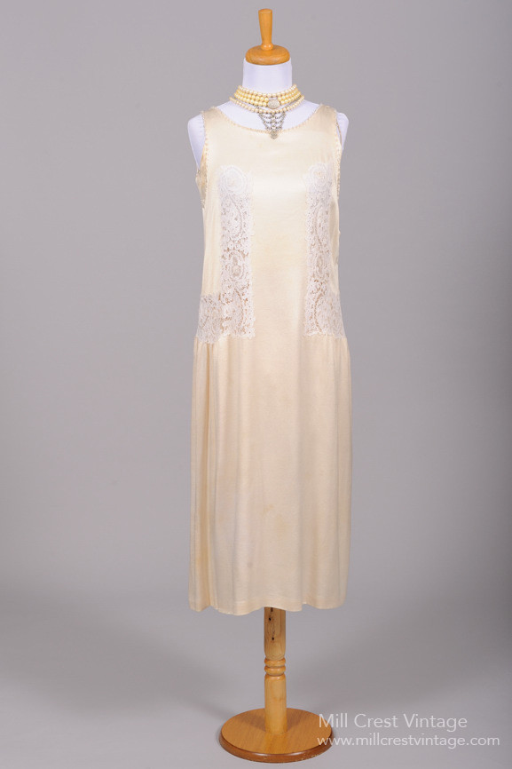 Flapper Inspired Vintage Art Deco Wedding Dress