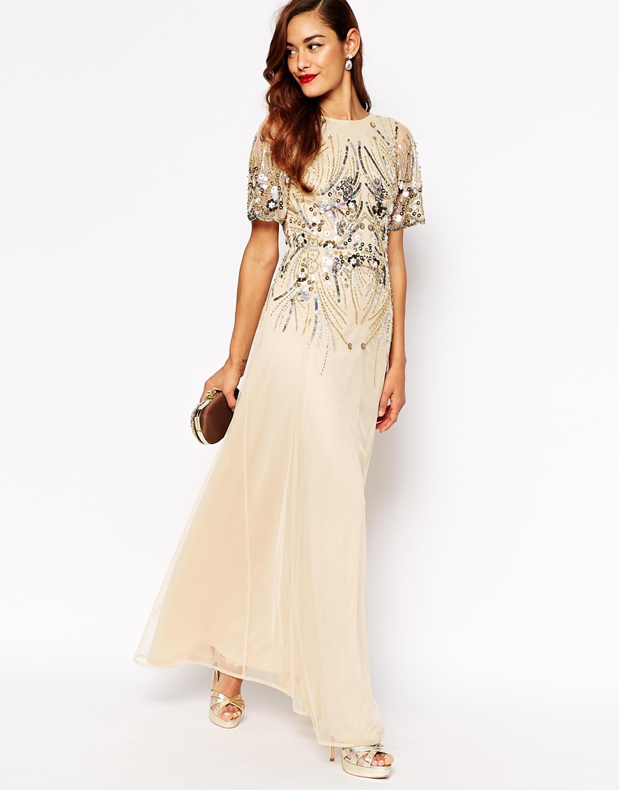 Art Deco Bridesmaid Dresses - Embellished Maxi Dress