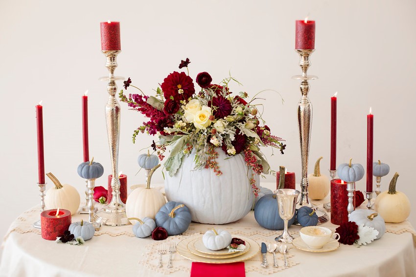 DIY Painted Pumpkins for the perfect Fall Tablescape