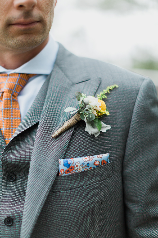 Vintage Boutonniere - A Romantic & Intimate Wedding Full of Vintage Charm
