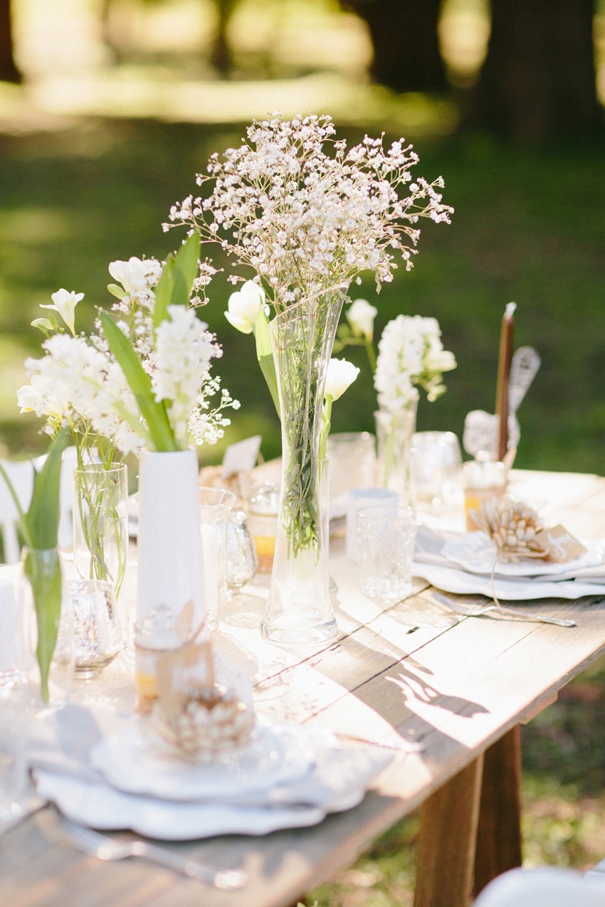 Elegant Rustic Wedding Tablescape - A Rustic Vintage Wedding Inspiration Shoot at Montrose Berry Farm