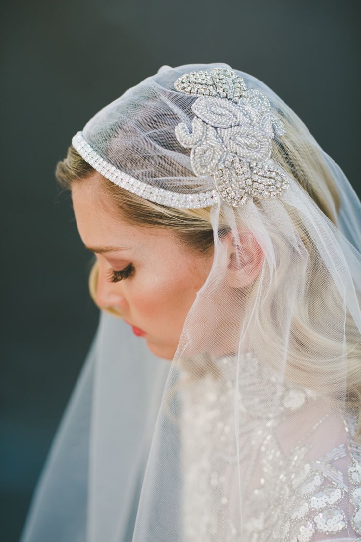 20 Perfect Bridal Hair Accessories for the 1950s Loving Bride - Juliet Cap Veil by Veiled Beauty
