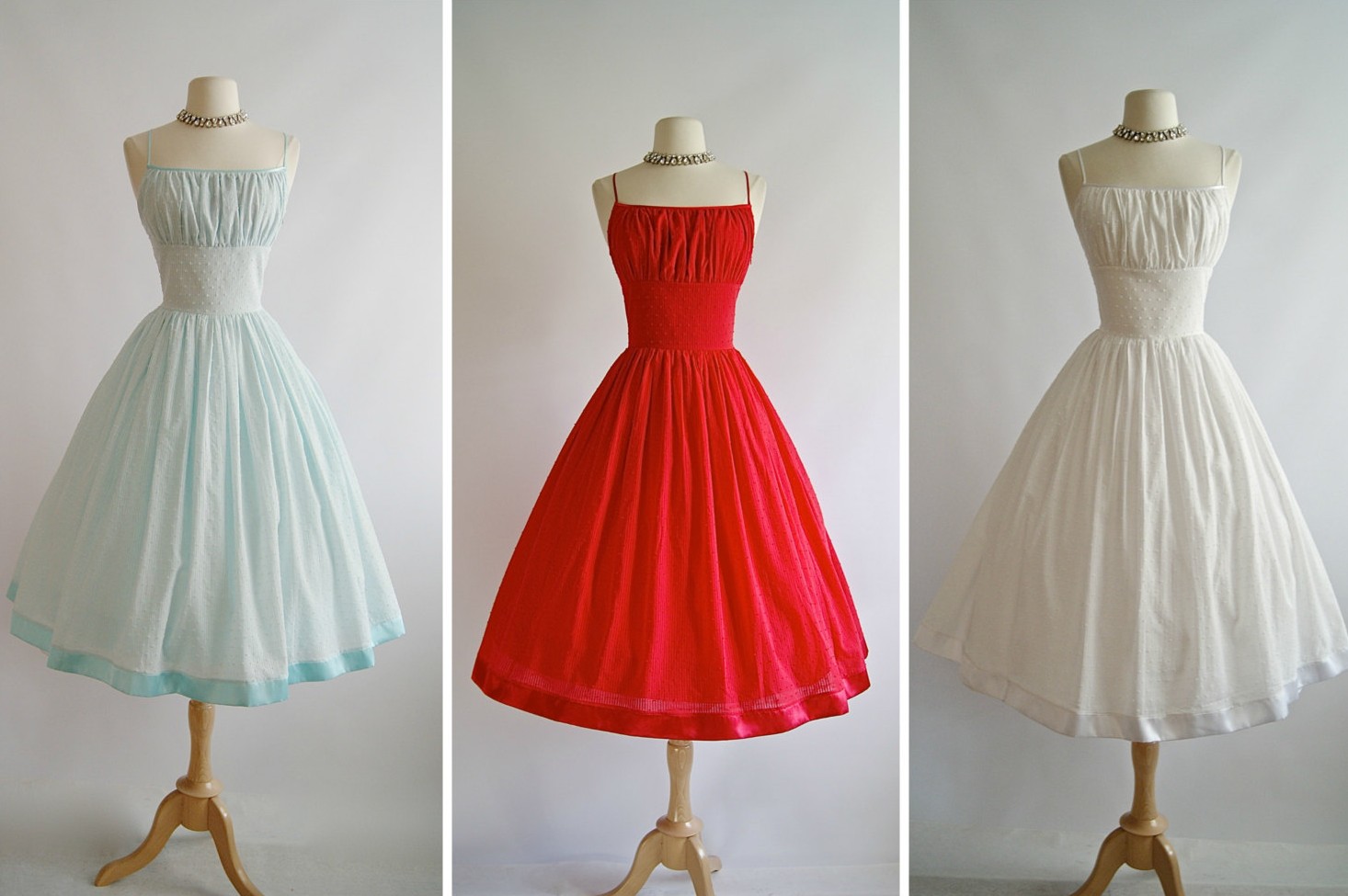 Classic Elegant 1950s Inspired Bridesmaid Dresses