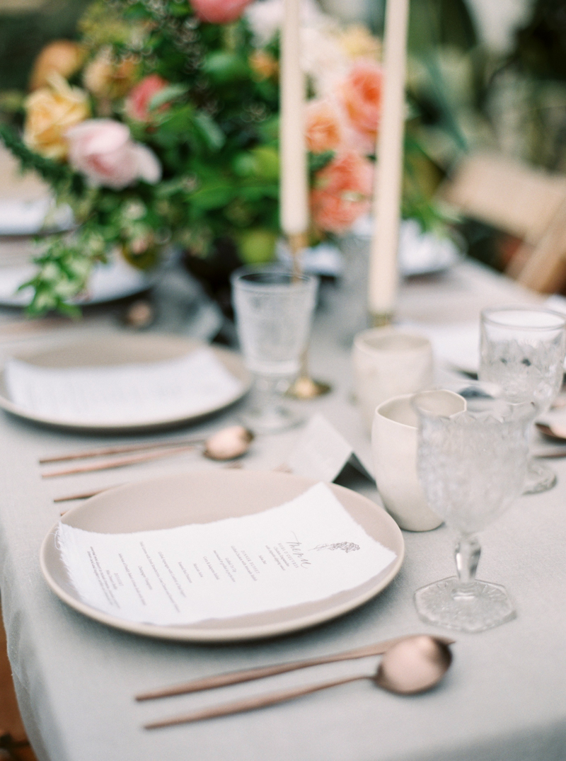 Romantic Wedding Placesetting - Dreamy Garden Wedding Inspiration with a Hint of Provence