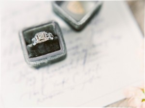 Vintage Engagement Ring Box - Romantic Spring English Garden Wedding Inspiration