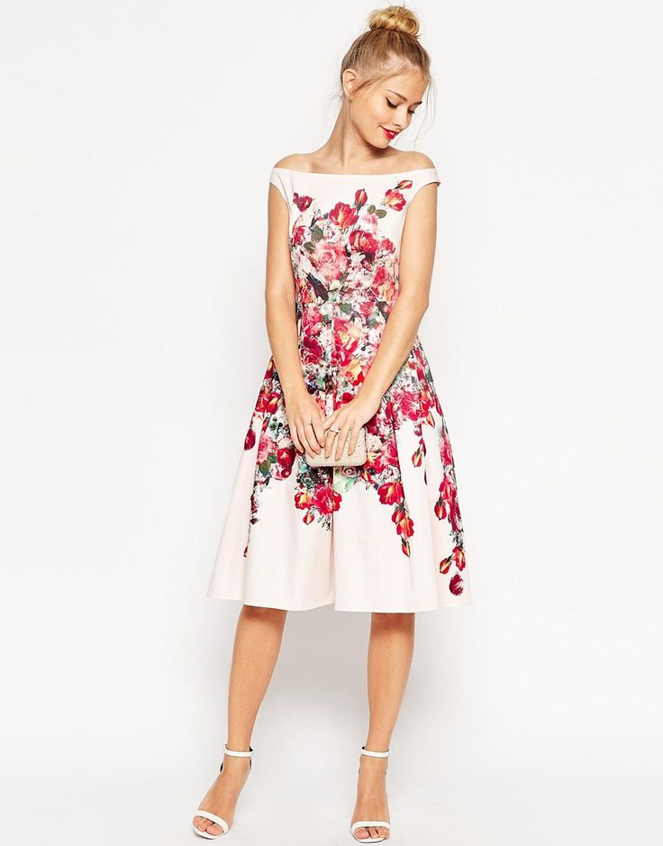 Floral 1950s Inspired Bridesmaid Dress