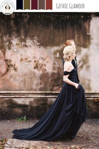 Gothic Glamour - Elegant Halloween Wedding Inspiration in Black, Red & Gold