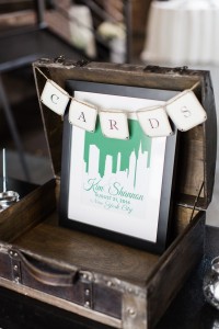 Wedding Reception Decor - A Vintage Inspired City Wedding in a Crisp and Elegant Palette of Ivory, Black & Green