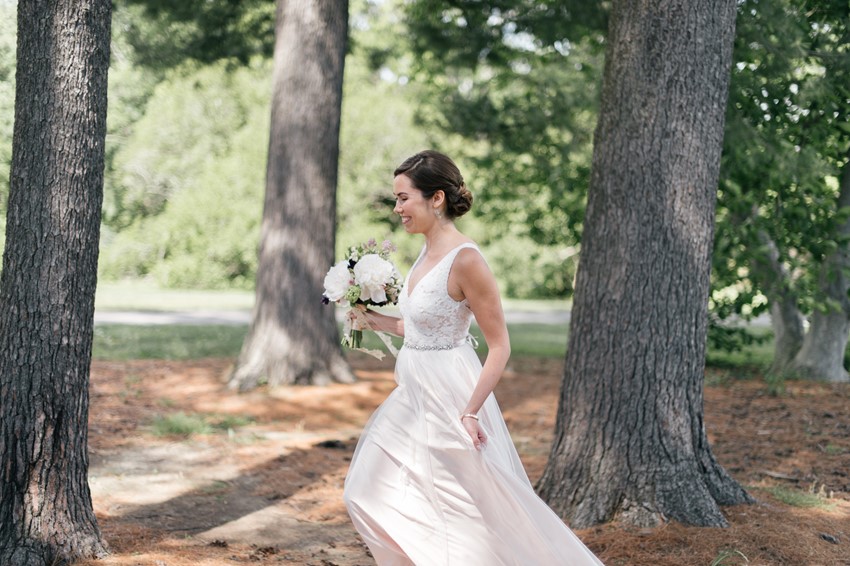 Bride in a Blush Wedding Dress - An Enchanting Early Summer Garden Wedding